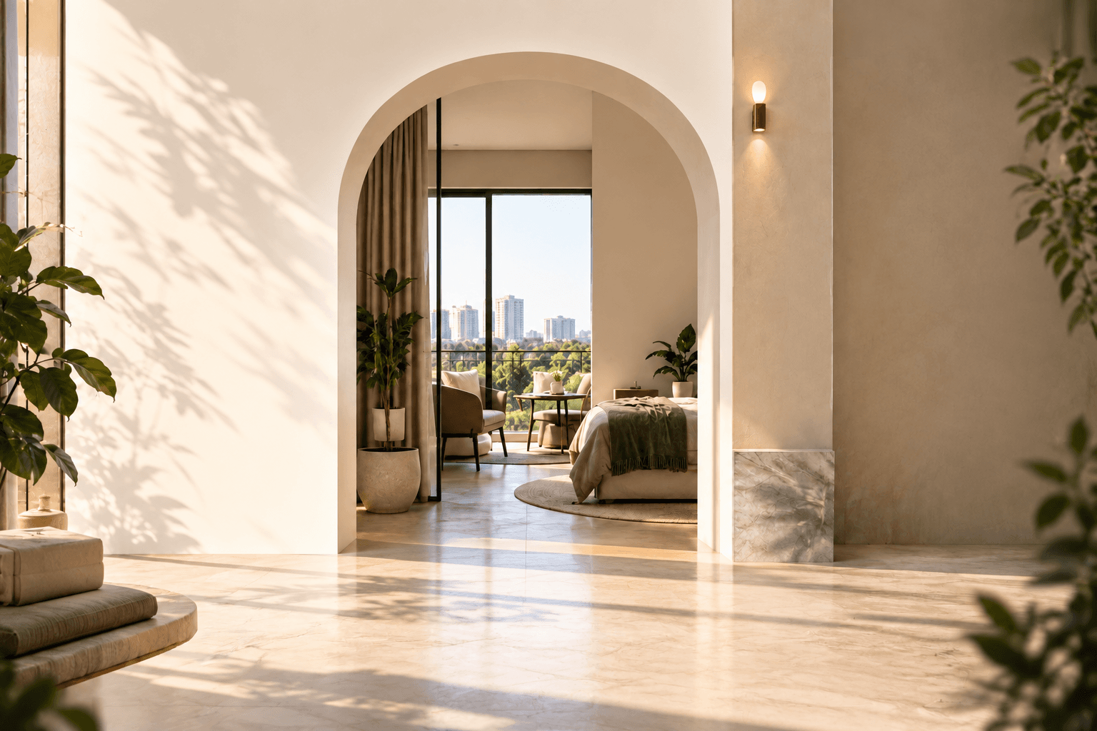 KozyNestStays — premium architectural interior at Paramount Golf Foreste